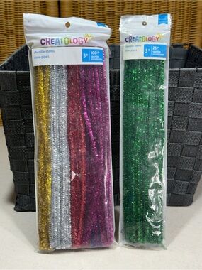 Sparkle Chenille Stems Pipe Cleaners - Multicolor - 125 pieces total